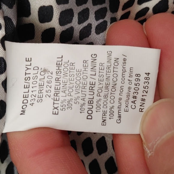 Marcona Wool Blend Pea Coat Charcoal Grey Size Small - Picture 10 of 12